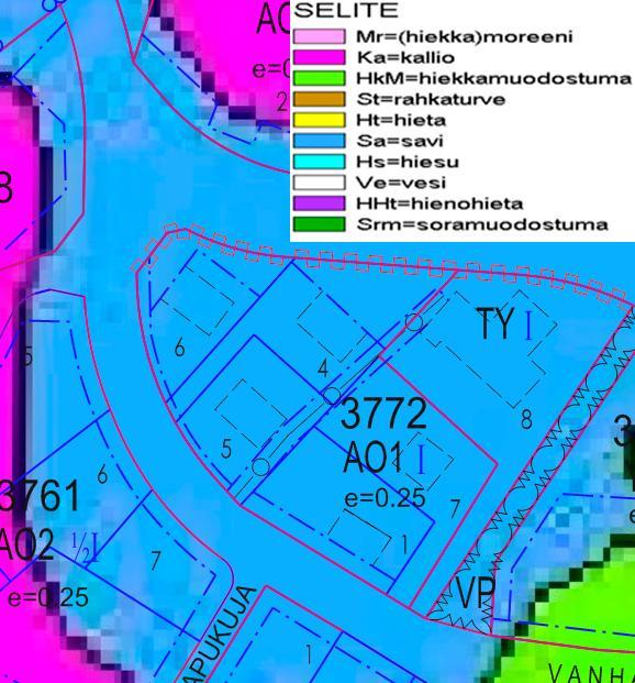 5/15 Kuva 2. Kaavamuutosalueen maaperä. Taustalla ajantasa-asemakaava. 3.1.3 Rakennettu ympäristö Kaavamuutosalue on rakentamaton.