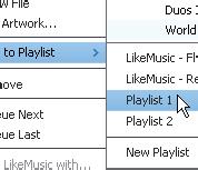 » Nimeä soittolista tarvittaessa valitsemalla Playlists (Soittolistat).