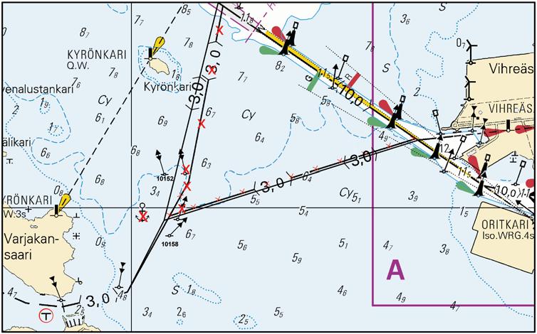 III. Poistettu ankkuripaikka - Indraget ankringsplats - Withdrawn reported anchorage (INT 10) Poista Stryk Delete: 64 59.96 N 25 20.08 E IV.