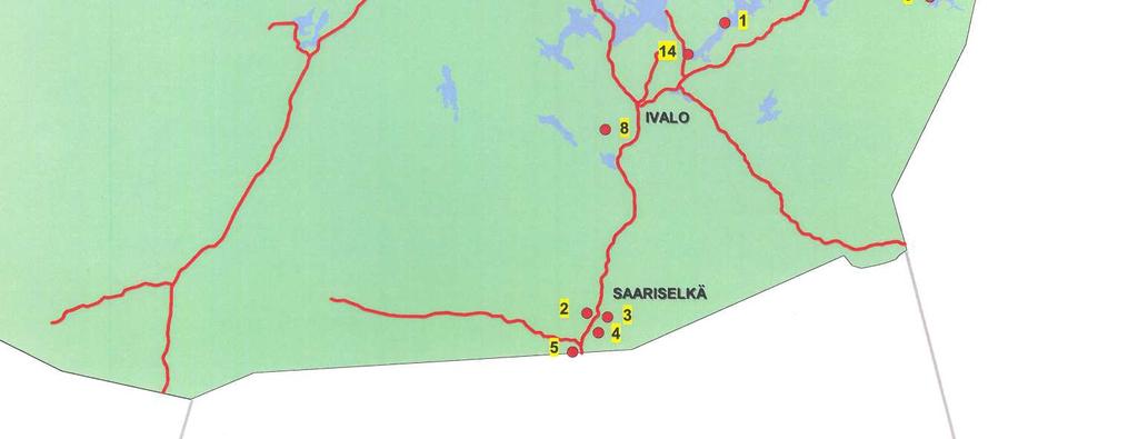 Varpuniemi 26.10.1998 19. Kankiniemi 4.11.1999 20. Riutula 21.7.2000 21. Seulavaara 22.2.2001 -voimaan 13.12.2001 22.