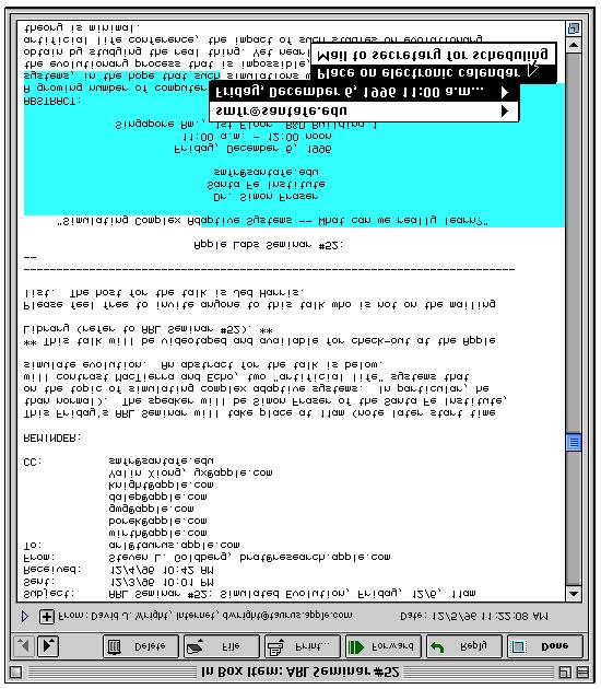 Esimerkkejä, osa 3/4 Apple Data Detectors: strukturoidun datan poimimiseen käyttäjän käsittelemästä datasta Bonnie Nardi, James Miller & David Wright, 1998 http://www.miramontes.