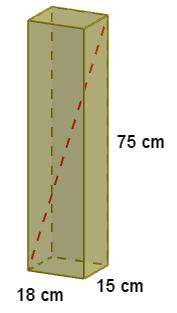 K17. a) Pisin etäisyys suorakulmaisen särmiön sisällä on avaruuslävistäjän pituus.