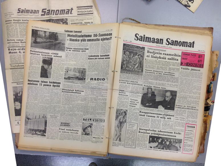 Kiistelevä maakunta ei kannatellut lehteä Saimaan Sanomat uupui kesken lehtiryhmän nousun kuin vuosi sitten, vuoden 1973 vuosikertomukseen voitiin kirjata.