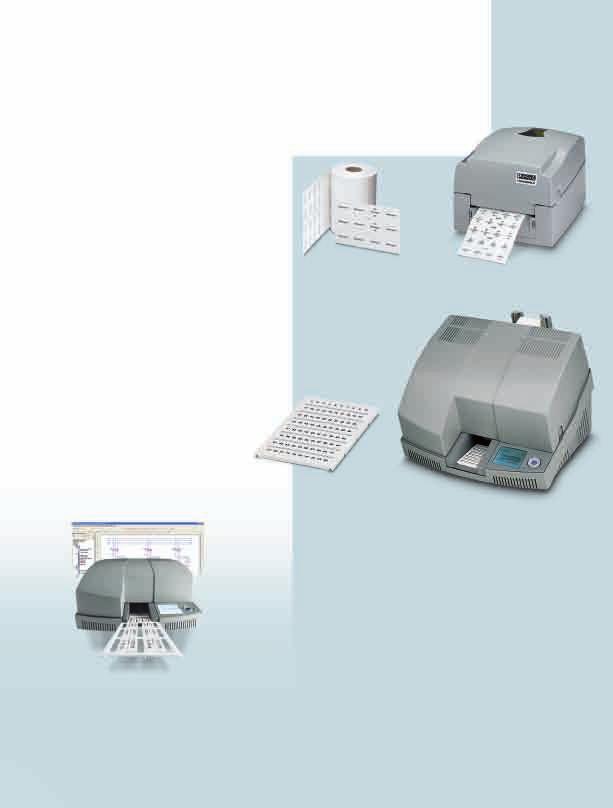 MARKING system Tulostusjärjestelmät MARKING system -järjestelmässä on käytettävissä erilaisia tulostusjärjestelmiä yksilöllistä liittimien, johdinten ja laitteiden merkintää varten.