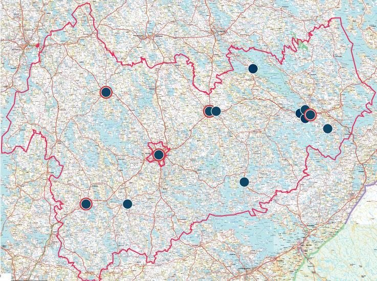 1. Suur-Savon Sähkö konserni ja latauspisteinfra Suur-Savon Sähkö täyttää latauspisteinfran tyhjiön omalla toiminta-alueellaan Latauspisteet Suur-Savon Sähkön toimialueella 05/2017 Muita huomioita: -