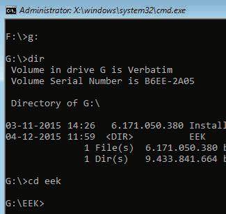 0 3 Valitse Komentokehote 0. 6 Jatka sitten valitsemalla käyttäjätilisi ja kirjoita salasanasi. Komentokehotteessa näkyy Windows-asemasi kirjaintunnus (esimerkissä X:).