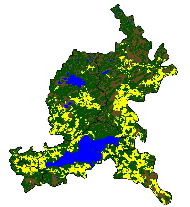 Kuva 3. Pääjärven valuma alueen maankäyttö.