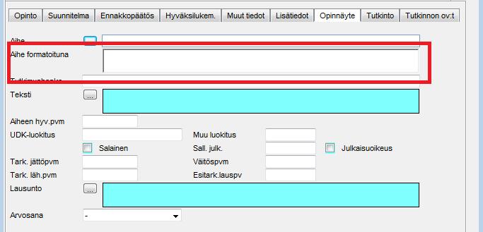 eivät tulostu raporteille. 6.