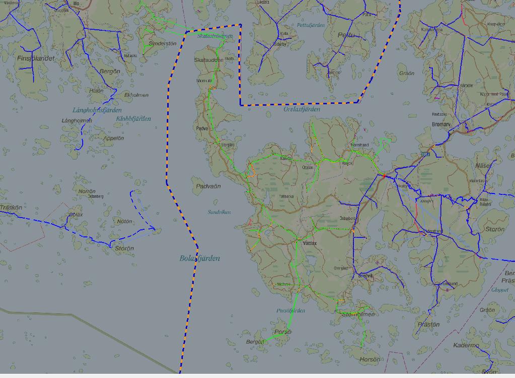 29 Trimple nis järjestelmällä tehtyjen laskelmien perusteella uudella varayhteydellä sekä 2 MVA 20/10 kv jakelumuuntajalla pystytään korvaamaan tarvittaessa Bromarvin sähköaseman länsipuolen lähdöt