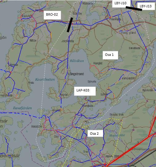 40 Kuva 18 Kuvassa on esitettynä LAP-K03 lähdön yhteydet ympäröiviin sähköasemiin sekä jännitevaihdon toteuttamiseen kaksi osakokonaisuutta.