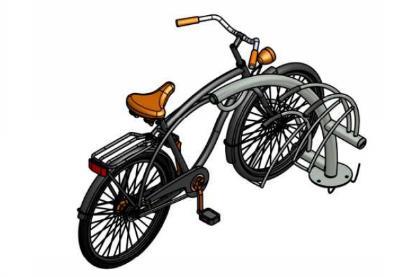 47 Pitkäaikaisilla pysäköintipaikoilla, kuten liityntäpysäkeillä, käytetään katoksellisia yhdistelmätelineitä, joissa saa eturenkaan tuettua ja lukittua pyörän rungosta.