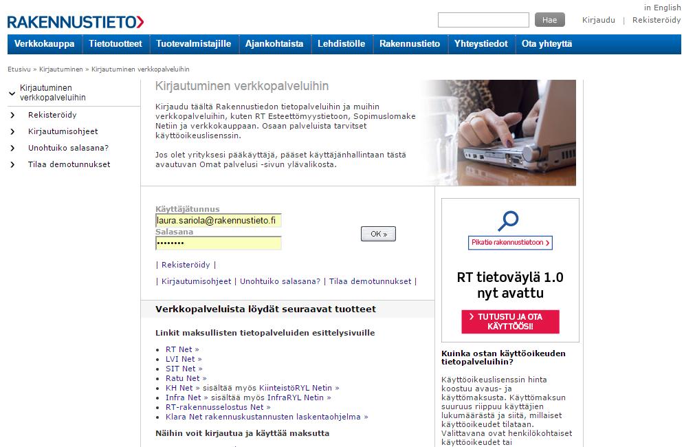 Kuva 12 Pitkän hankeraportin tiedot esitetään kriteeri- ja vaatimuskohtaisesti. Kaikki hankkeen tiedot esitetään.