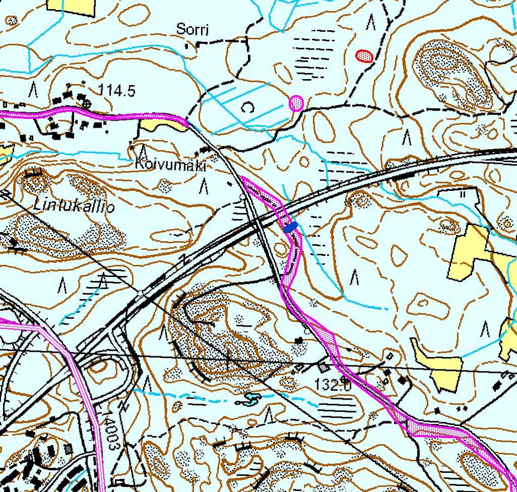 JYVÄSKYLÄNTIE VALVONTAKOHDE HISTORIALLINEN TIELINJA (Lintukalliontie) Peruskarttaote (2123 05 AITOLAHTI) MK 1: 10 000 Maanmittauslaitos, Lupa PISA 020/2006 Lisäykset pohjakarttaan Pirkanmaan