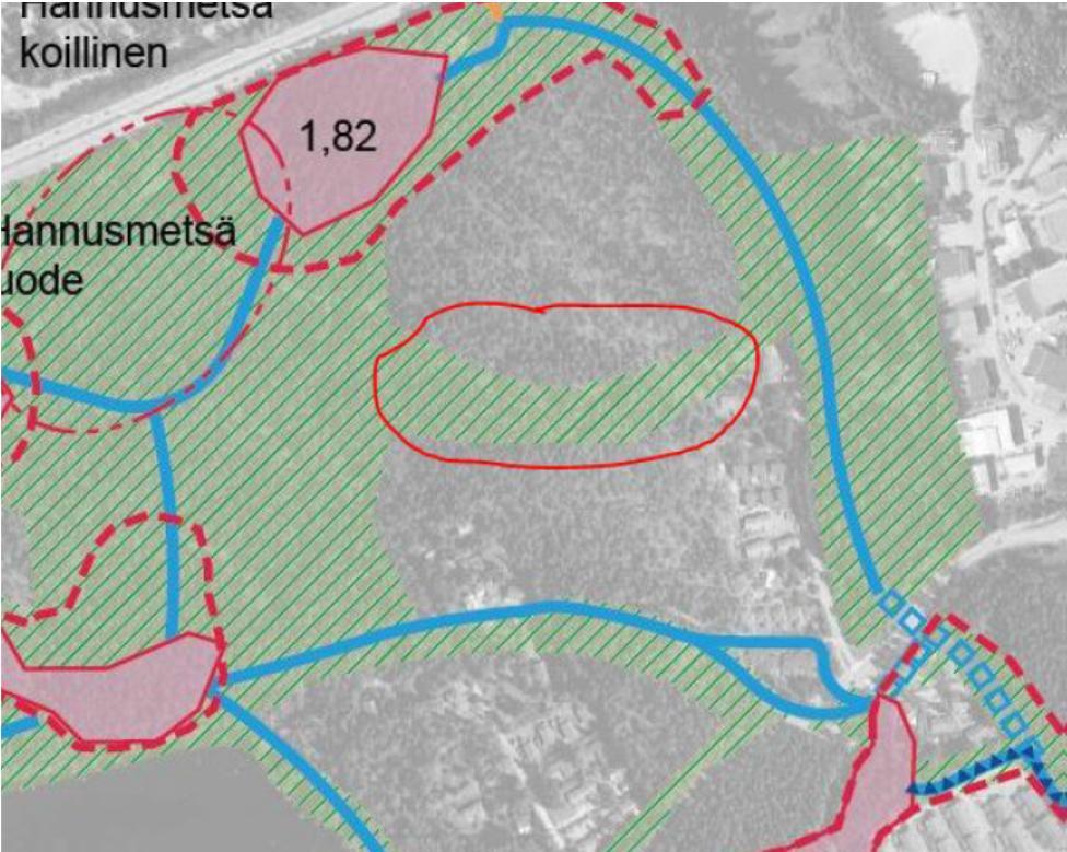 Liito-oravan suojelu: Liito-oravien osalta osayleiskaavassa on otettu huomioon selvityksen liito-oravien ja maankäytön suunnittelun yhteensovituksesta Espoonlahden ja Matinkylän alueilla