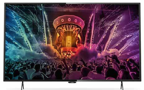 49 4K ULTRA HD SMART-TELEVISIO Philips 6100 -sarjan 4K Ultra HD -kuvanlaatu tuo kaikki yksityiskohdat selkeästi esiin, ja helppokäyttöinen Smart TV -ominaisuus takaa vaivattoman viihde-elämyksen.