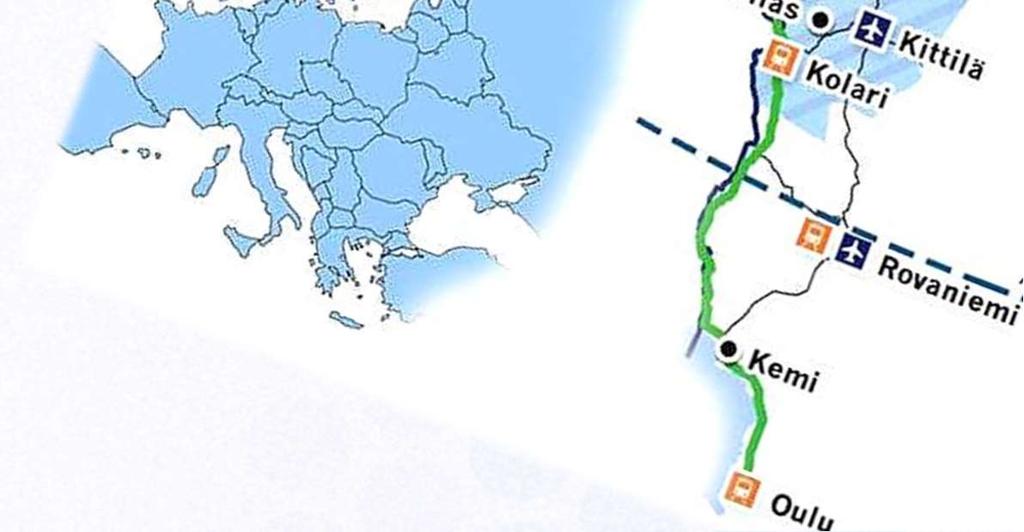 km(pahtonen-muonio): Sähkö- ja valokuituyhteys Erillisputkitus kaapeloinnille ja poikkiputkitukset