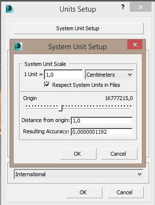 LIITE 3 2 2. Units Setup valikossa avataan System Unit Setup ja valitaan System Unit Scales kohdassa Centimeters, tällöin 1 Unit = 1 Centimeter ja klikataan molemmissa ikkunoissa OK.