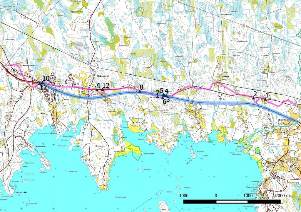 5 Tiesuunnitelma-alue sinisenä viivana.