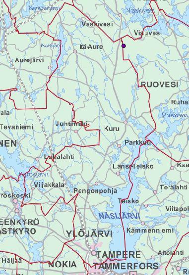 Sijainti Lapioneva-Mustajärven alue sijaitsee Ylöjärven (Kurun) ja Ruoveden rajalla, Helvetinjärven kansallispuiston tuntumassa puiston luoteispuolella.