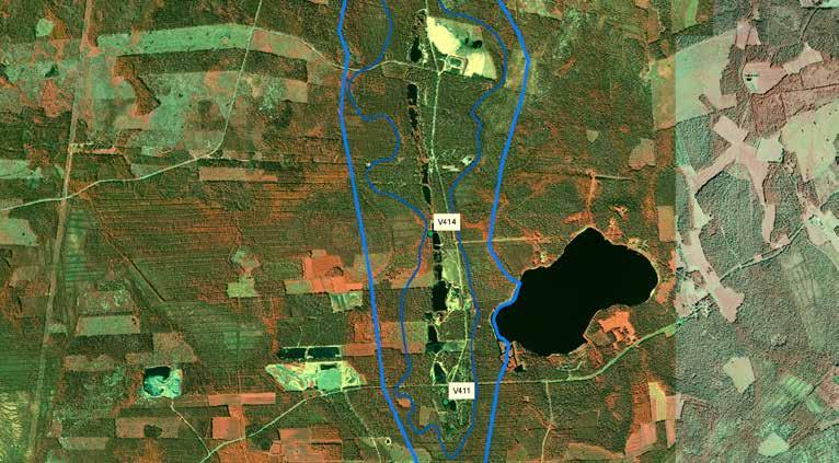 Havaintopisteet ja pohjavesinäytteet Pohjavesinäytteitä otettiin muodostuman keskiosassa sijaitsevasta päävedenottamon kaivosta (V414) ja muodostuman eteläosassa sijaitsevasta varavedenottamon