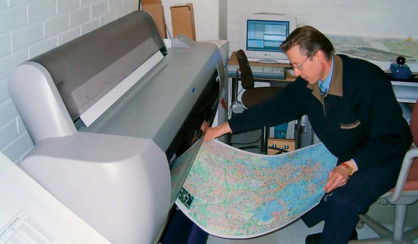 Avdelningen svarade för koordineringen av stadens geografiska data i förvaltningarnas gemensamma arbetsgrupp för geografiska data.
