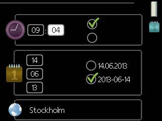 Valitun vaihtoehdon viereen tulee vihreä ruksi. Yhden arvon asettamiseksi: 1. Merkitse valitsimella asetettava arvo. 2. Paina OK-painiketta.