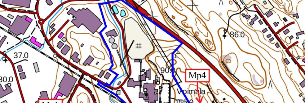 4 YMPÄRISTÖMELUMITTAUKSET Voimalaitoksen melua mitattiin 13.3.2017, 16.3.2017 ja 3.4.2017 kuvassa 1 esitetyissä pisteissä.