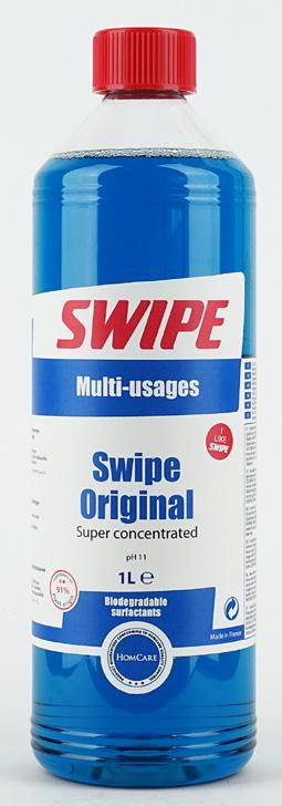 Emäksinen puhdistusainetiiviste ph 11 SWIPE on käytössä edullinen