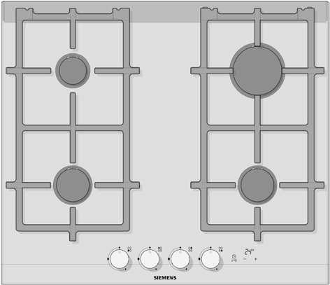 Poltin, maksimiteho 1,9 kw Säätimet Timer Ritilä Kaksinkertainen poltin kaksoissäätöjärjestelmällä, maksimiteho 4,25