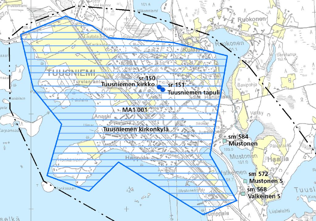 FCG SUUNNITTELU JA TEKNIIKKA OY Kaavaselostus 14 (29) Kuva 25: Ote Pohjois-Savon maakuntakaavan 2030 Taajamien kulttuuriympäristöt -