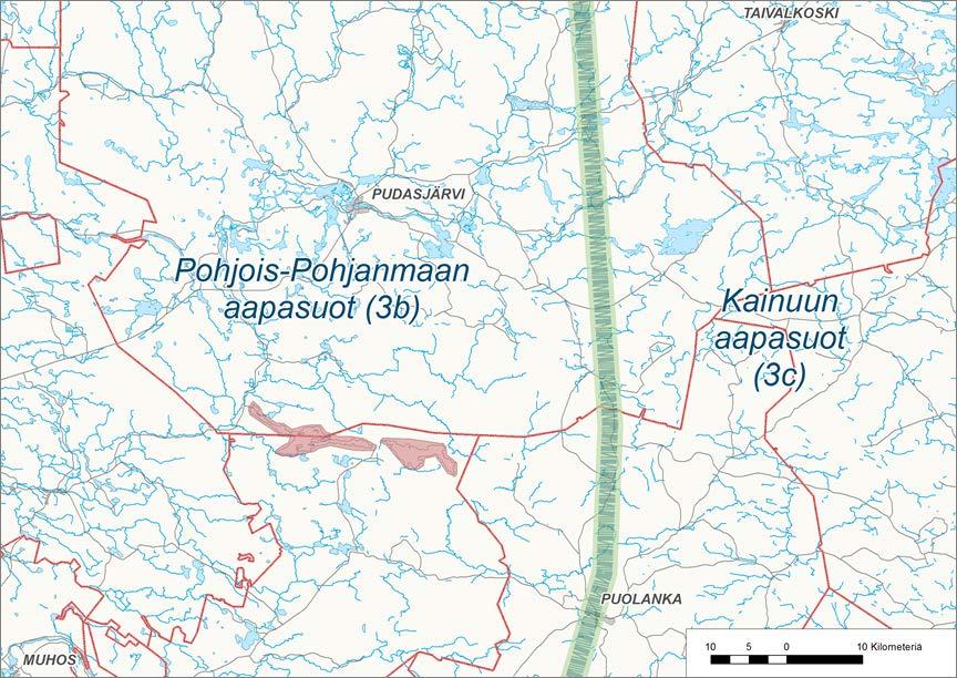 Pohjois-Pohjanmaan rannikon alueelle, mutta alue sijoittuu myös lähelle Pohjois-Karjalan Kainuun vyöhykettä ja Kainuun vaarajakson aluetta (3b).