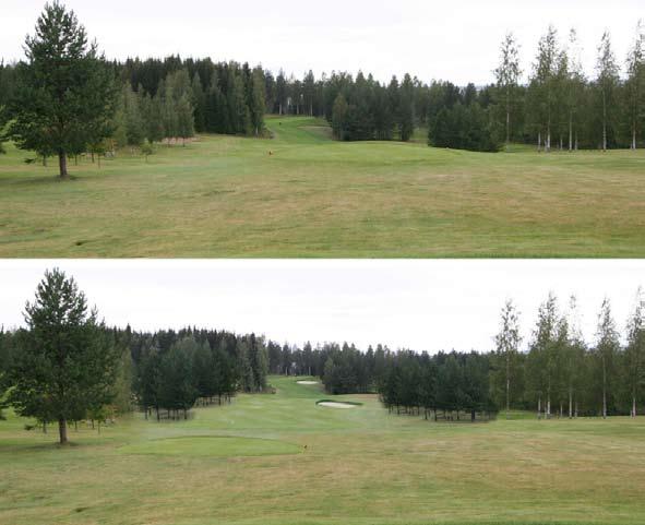 17, par 4, 368 (373), 335 (340), 328 (333) ja 288 (293) metriä + Näyttävä par nelonen alamäkeen kohti Höytiäistä.