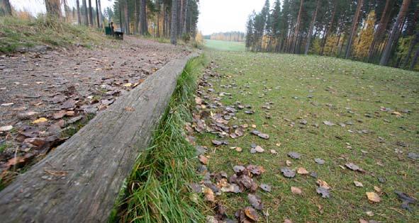 Puiden kasvun myötä on näkymä 12. reiän valkoisilta on käynyt hyvin ahtaan näköiseksi. kohteista.