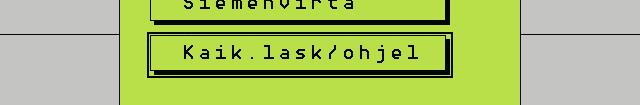 Laskuri / ohjelmisto Diagnoosi 1 1 2 3 1. Näyttää Master-keskusyksikön ohjelmistoversion. 2. Object-Pool näyttää näyttötietovarannon version. 3. Tässä näytetään asennettujen Slave-keskusyksikköjen ohjelmistoversiot.