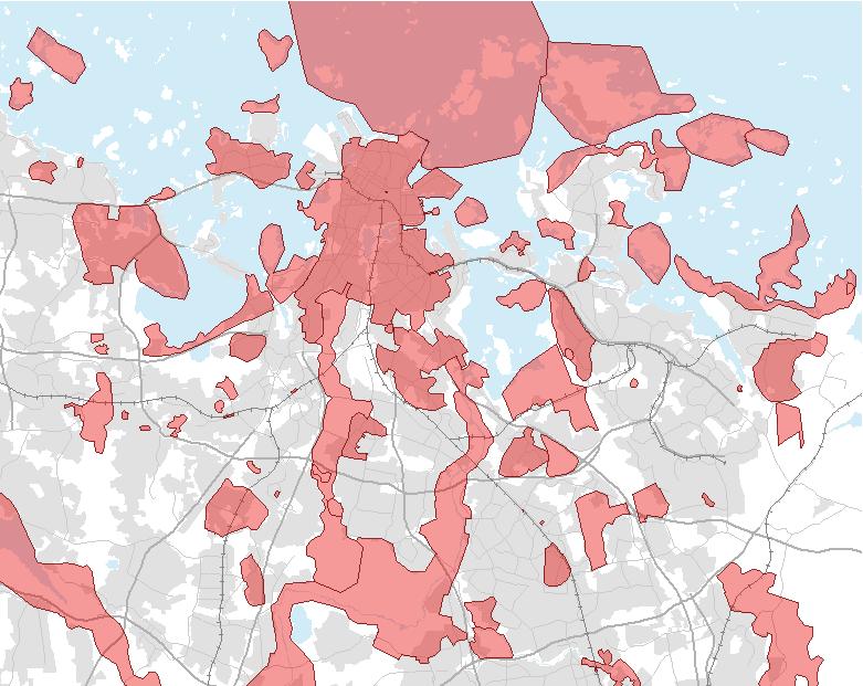KAAVARATKAISU: MAAKUNNALLISESTI MERKITTÄVÄT KULTTUURIYMPÄRISTÖT, OSASUURENNOS A-C PLANLÖSNING: KULTURMILJÖER AV INTRESSE PÅ LANDSKAPSNIVÅ, DELFÖRSTORING A-C