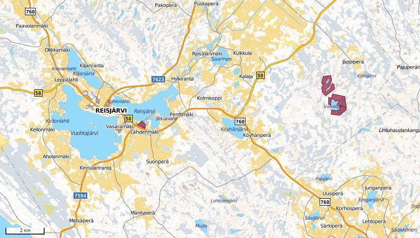 2 1. Perustiedot Inventointialue: Reisjärven Kumpuniemen asemakaava ja Valkeisjärven, Syväjärven ja Tielammen ranta-asemakaava Työaika: Kenttätyöaika 28-29.10. ja 11.