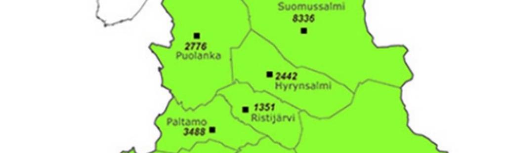 Kainuuseen jäi siis kahdeksan kuntaa, jotka ovat Kajaani, Sotkamo, Kuhmo, Suomussalmi, Paltamo, Puolanka, Ristijärvi