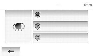 INDTAST EN DESTINATION (2/6). 3 Options 4 Valg af interessepunkter (IP) Du kan vælge din destination efter interessepunkter.