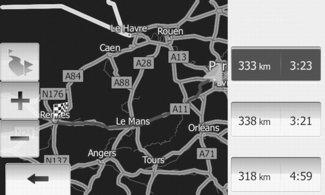 RUTEVEJLEDNING (4/5) 11 Edit Route Route Alternatives Fast Economical Short Options OK OK 14 13 12 16 15 18 14 17 Etaper og destination Tryk på Hjem > Route > Edit Route for at ændre ruten ved at