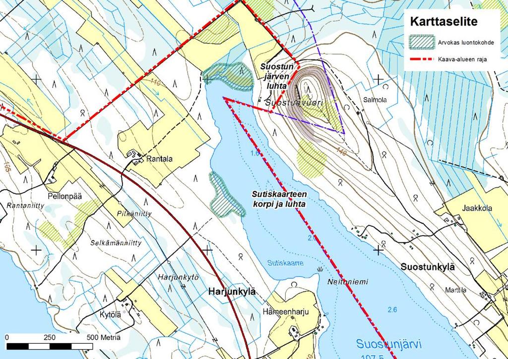 FCG Suunnittelu ja tekniikka Oy Kaavaselostus 19 (56) 20 m leveä ja sitä luonnehtivat pullosara, kurjanjalka, järvikorte ja isokarpalo. Luhdan edustalla kasvaa järvikaislaa.