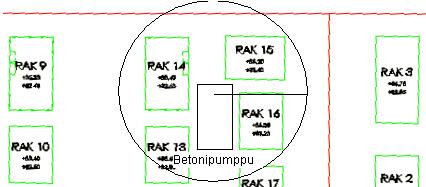 33 Kuva 4. Betonipumpun asennussäde.