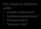 ostettavan välillä: Ovatko merkitseviä?