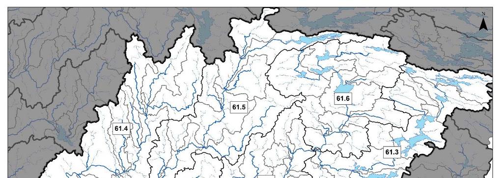 4.3 Hydrologia ja ilmastonmuutoksen vaikutukset 4.3.1 Hydrologia Iijoen vesistöalueella on seitsemän ensimmäisen jakovaiheen osa-valuma-aluetta (Kuva 4.