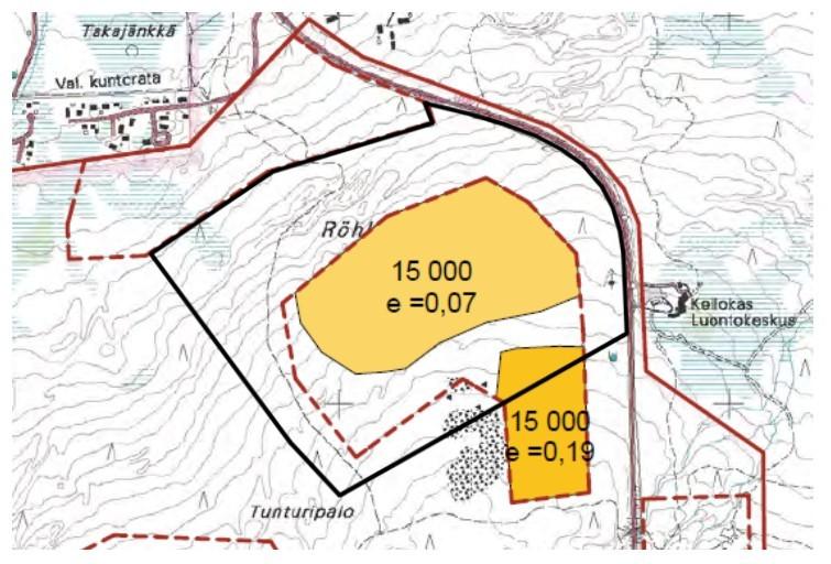 2010 järjestetyn arkkitehtikilpailun pohjalta. Masterplan on maankäytön ja toiminnallisuuden suunnitelma Ylläksen uuden matkailukylän asemakaavasuunnittelun pohjaksi. Kuva 6.