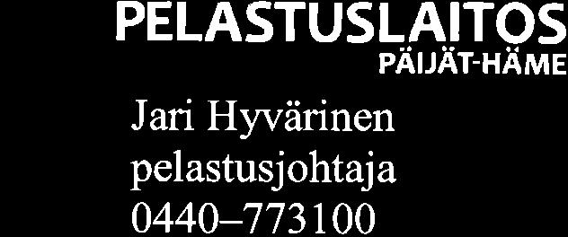 15100 LAHTI PELASTUSLAITOS Mannerheiminkatu 24 Puhelin (03) 8773100 Pelastustoimi ja ensi hoito ovat tyypillisiä lähipalveluita ja niiden järjestämis- ja tuottamisvastuu on oltava lähempänä muuta