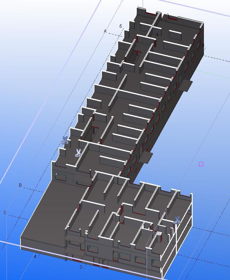 38 Kuva 32 Tietomalli Tekla Structures -ohjelmassa. Tästä kuvasta voidaan hyvin nähdä kantava järjestelmä. [9.