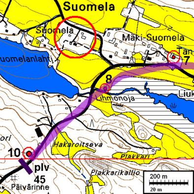 Pajan paikka x 6797 272 y 2475 154 Pellossa havaittiin suppealla alalla rautakuonaa