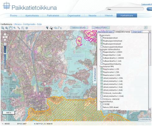 hallinnan kerros Muunnospalvelu Luettelopalvelu Hakupalvelu Katselupalvelu