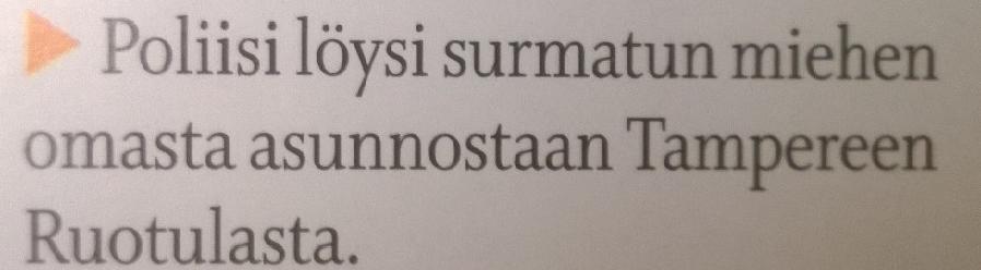 Mitä sanotaan?