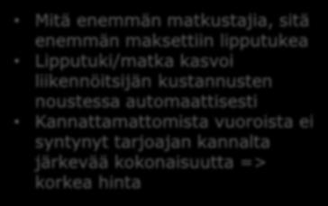 syntynyt tarjoajan kannalta järkevää kokonaisuutta => korkea hinta Opetustoimi kilpailutti